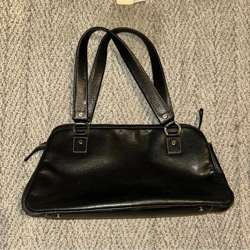 kate spade vtg Black Leather Shoulder Bag - Picture 3 of 5